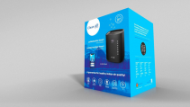 Resigilat - Umidificator si purificator Clean Air Optima CA604B Smart, WiFi, Difuzor de arome, Lampa UV-C, Ionizare, Display, Ti