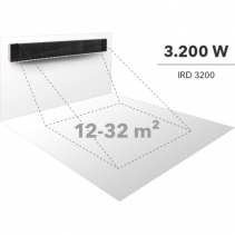 Radiator obscur IRD 3200 cu 3 trepte de incalzire pana la 3200 W, display LED, Telecomanda