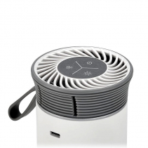 Purificator de aer AlecoAir P06 ATOM, Portabil - Baterie 2600 mAh, Lampa UV-C, True Hepa H13, Carbon Activ,  USB