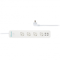 Resigilat Prelungitor Smart WiFi AlecoAir G08-SP8S, 4 Porturi USB, 4 Prize AC, Control energetic, Timer, Programare saptamanala