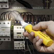 Detector de tensiune BE16 Trotec, Alarma optica acustica, Domeniul de masurare V/AC: 5-1000 V,  Clasa de protectie CAT IV 1.000