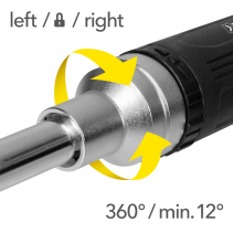 Surubelnita cu clichet TROTEC 9-In-1, Clichet 360°, Schimbare directie rotatie