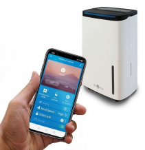 Resigilat - Dezumidificator Air and Me Rohan cu Wi-Fi, control prin aplicatie, capacitate 50 L/zi, Debit 360 mc/h, Timer, Higros