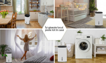 Dezumidificator si purificator MeacoDry Arete One 25L, 25L/zi, pentru 60mp, 2 viteze ventilare, filtru HEPA H13, Higrostat