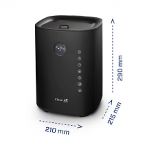 Resigilat - Umidificator si purificator Clean Air Optima CA604B Smart, WiFi, Difuzor de arome, Lampa UV-C, Ionizare, Display, Ti