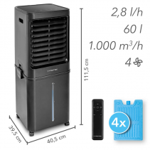 Racitor de aer TROTEC PAE 80, Debit de aer 1000 mc/h,Timer, Oscilatie