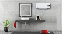 Aerotermă Electrică pentru baie SUPRA Cero, 2000W, Termostat electric, Timer, Pentru 30 mp, Telecomanda, Kit montare perete