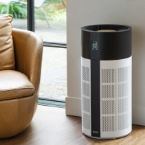 Purificator de aer DUUX Tube, Filtru TRUE HEPA si Carbon Activ, Ionizare, Senzor PM2.5, Control prin Aplicatie, Higrotermometru