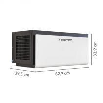 Dezumidificator industrial TROTEC DH 15 VPR+, Capacitate dezumidificare 22l / 24h, Debit de aer 250 m³/h , Ionizator incorporat