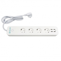 Prelungitor Smart WiFi AlecoAir G08-SP8S, 4 Porturi USB, 4 Prize AC, Control energetic, Timer, Programare saptamanala