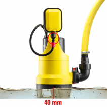 Pompa submersibila de apa reziduala TWP 4036 E, Capacitate pompare 7500 l/h, Putere maxima 400W, Adancime maxima 7m