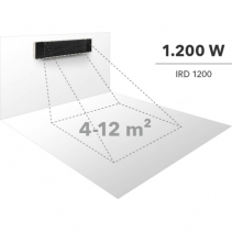 Radiator obscur IRD1200 cu 3 trepte de incalzire pana la 1200 W, display LED, Telecomanda