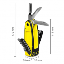 Scula multifunctionala TROTEC 15-in-1, Pentru insurubat, taiat, debitat, Material otel