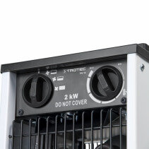 Aeroterma electrica TDS 10, Putere incalzire pana la 2000 W, Debit de aer 186 m3/h, Protectie IP44, 3 Trepte incalzire
