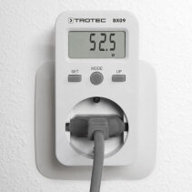 Priza cu contor energetic Trotec BX09, Ecran LCD, Racordare multipla, Salvarea setarilor, Protectie la intreruperea curentului