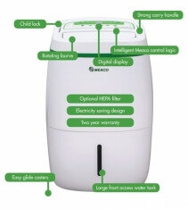 Dezumidificator si purificator cu consum redus Meaco UK20L, 20 l / zi, 160 mc/h, Pentru 55mp, Timer, pachet cu filtru HEPA cadou