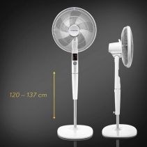 Ventilator cu picior TVE26S Trotec, 26 trepte de viteza, Telecomanda, Timer, Reglabil pe inaltime